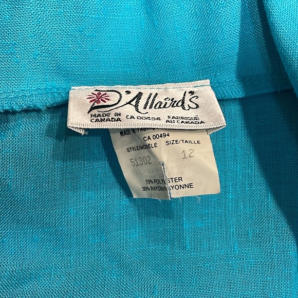 Blue vintage/thrifted button up dress - Picture 2 of 2